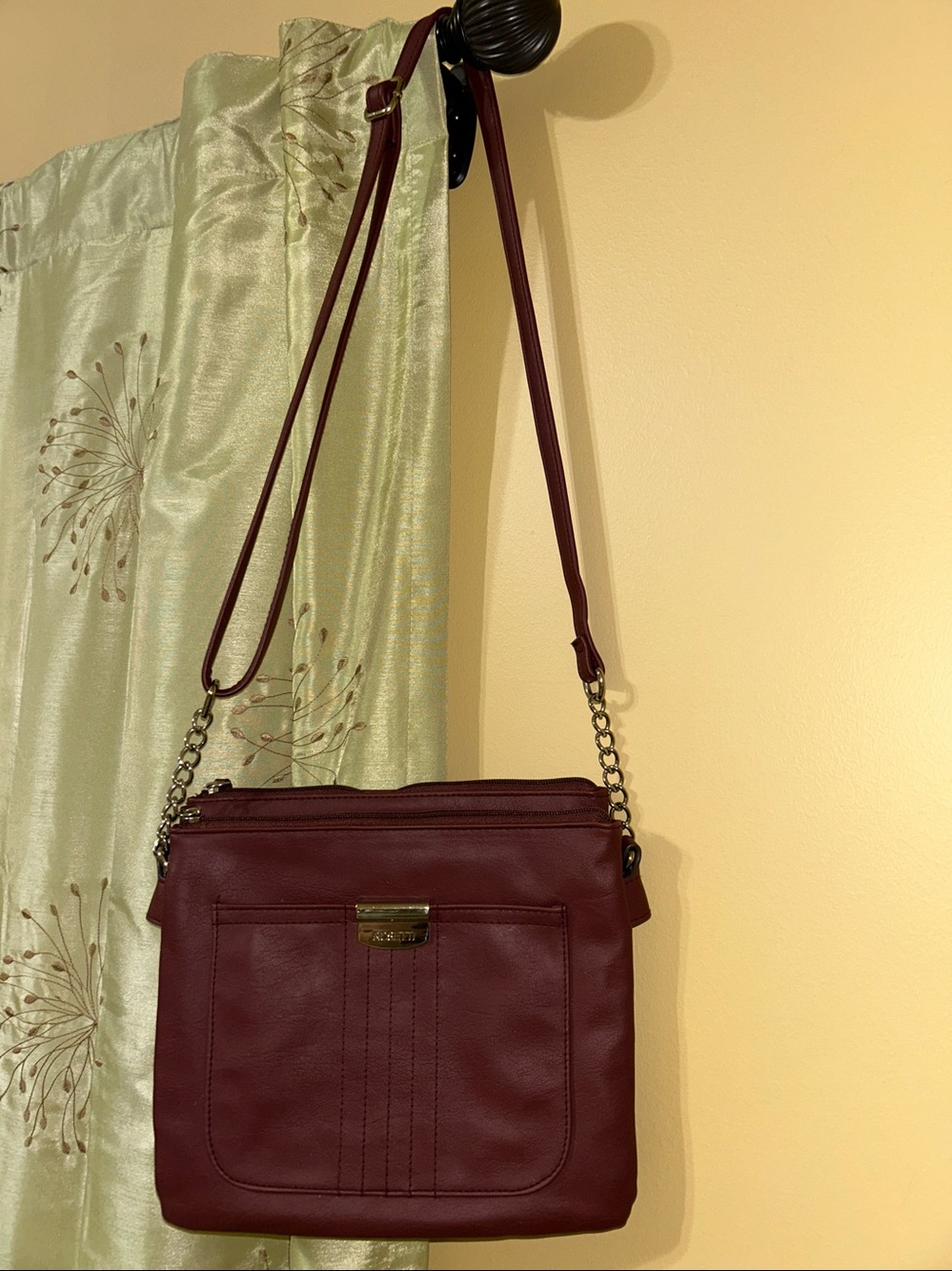 Burgundy Rosetti Crossbody